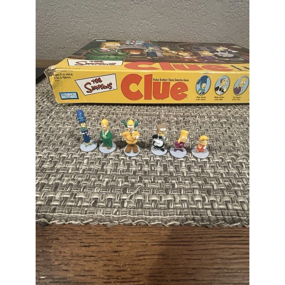 The Simpsons Edition Clue Board Game Parker Brothers 2002 2nd Edition
